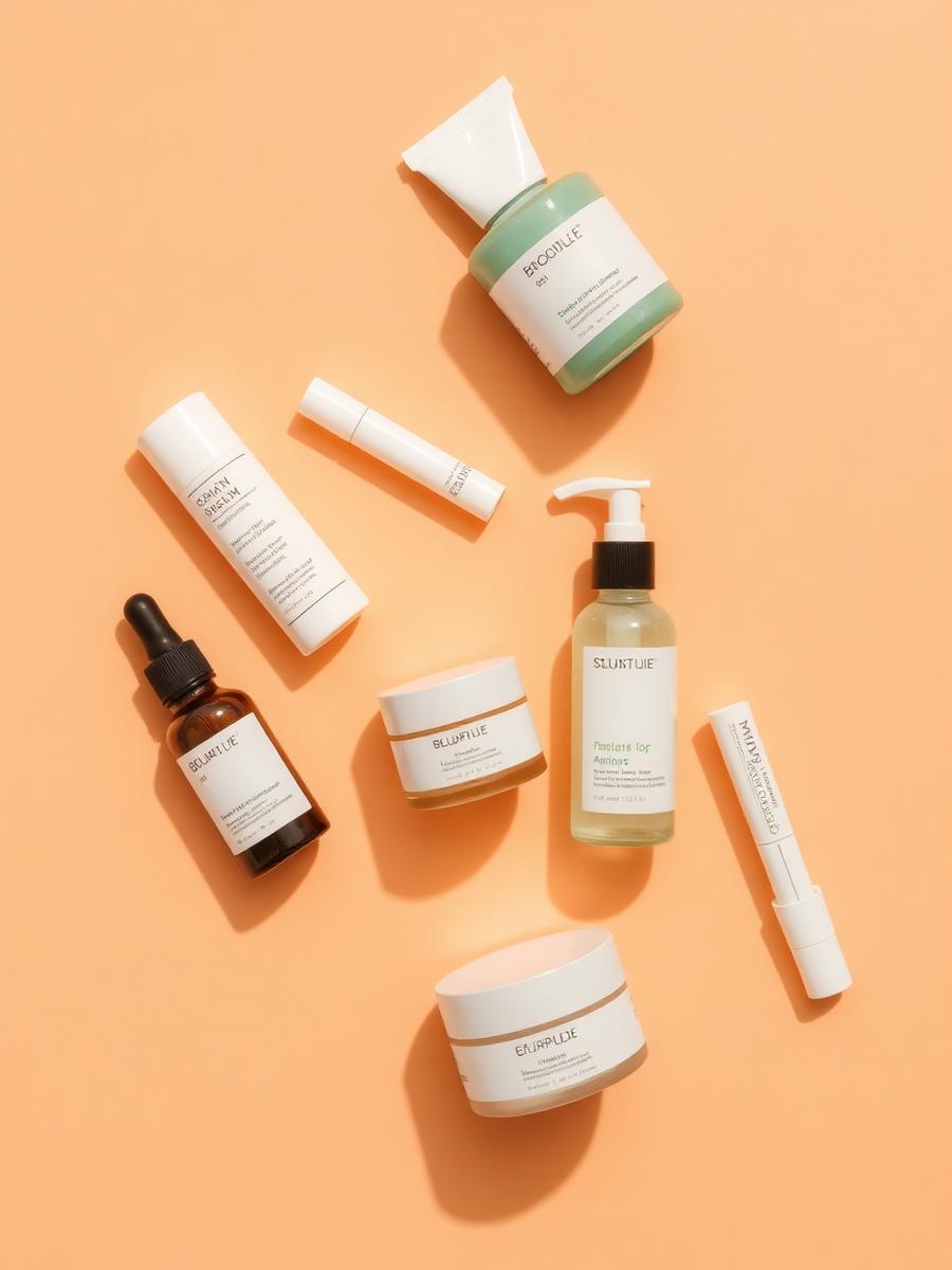 Skincare flatlay — Lumen Beauty